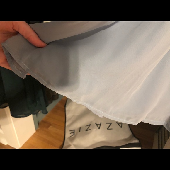 NWT Azazie Ginger Allure Bridesmaid Dress Dusty Blue - Picture 9 of 10